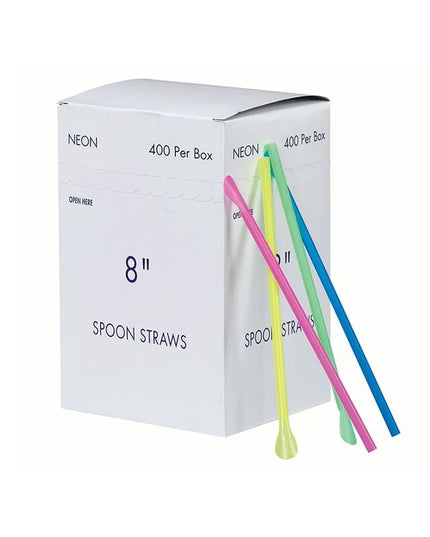 Ống Hút Muỗng Nhựa Dùng Một Lần Gold Medal 1120 20.3cm, Màu Neon