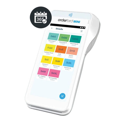 ORDERBIRD | MINI – 12-Month Term – Mobile Device incl. Receipt Printer & Card Reader
