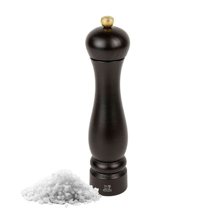PEUGEOT | Clermont Salt Mill – 24 cm height - beech wood - chocolate - hardened steel mechanism - top-screw grind