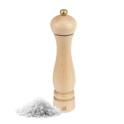 PEUGEOT | Clermont Salt Mill – 24 cm height - beech wood - natural - hardened steel mechanism - top-screw grind