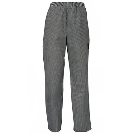 Quần Đầu Bếp Newbury Winco UNF-4KM Lưng Thun & Dây Rút - Poly/Cotton, Họa Tiết Răng Chó, Cỡ Vừa