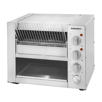 ROBAND | Commercial Conveyor Toaster – 500 slices/hour - 3.22 kW - stainless steel - Ø120 mm buns