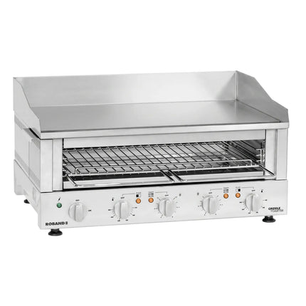 ROBAND | Electric Griddle Toaster & Salamander Grill - 700 mm - 5.9 kW 400V - 2-Zone - 80-280 °C