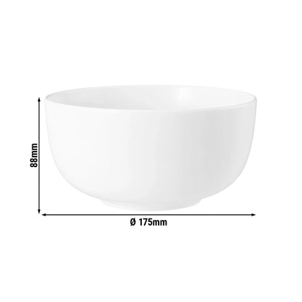 SELTMANN WEIDEN | Coup Fine Dining Porcelain Soup/Salad Bowl Ø 17.5 cm – White – High-Gloss – Microwave & Oven Safe