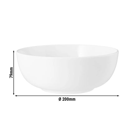 SELTMANN WEIDEN | Coup Fine Dining Porcelain Soup/Salad Bowl Ø 20 cm – White – High-Gloss – Microwave & Oven Safe