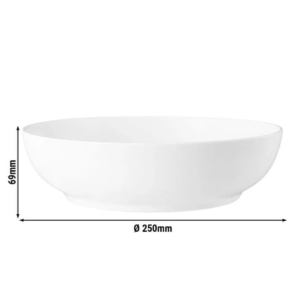 SELTMANN WEIDEN | Coup Fine Dining Porcelain Soup/Salad Bowl Ø 25 cm – White – High-Gloss – Microwave & Oven Safe
