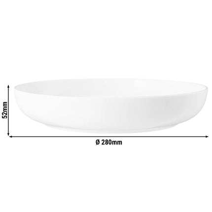 SELTMANN WEIDEN | Coup Fine Dining Porcelain Soup/Salad Bowl Ø 28 cm – White – High-Gloss – Microwave & Oven Safe