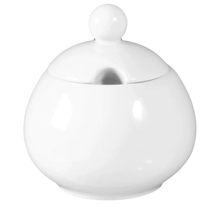SELTMANN WEIDEN | Meran Basic Sugar Bowl with Spoon‑Rest Lid – White – 230 ml – Oven‑Safe Porcelain