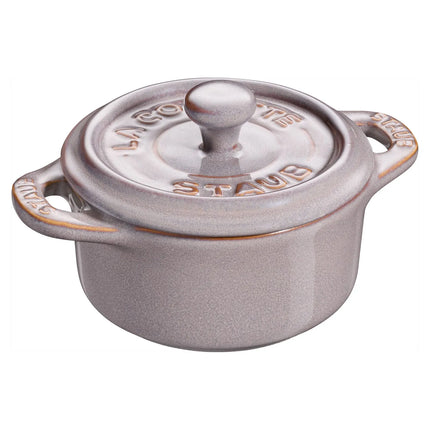STAUB| Ceramic Mini Cocotte, Round – Antique Grey - Ø 100 mm - Enamelled