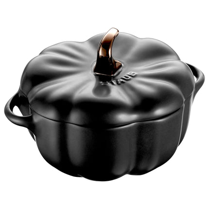 STAUB| Ceramic Pumpkin Cocotte – Black - Ø 120 mm