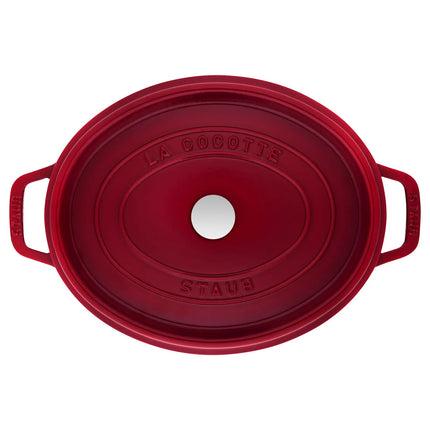 STAUB | Cocotte Oval Enamelled Cast Iron Casserole Dish – 330 mm Oval – Grenadine Red