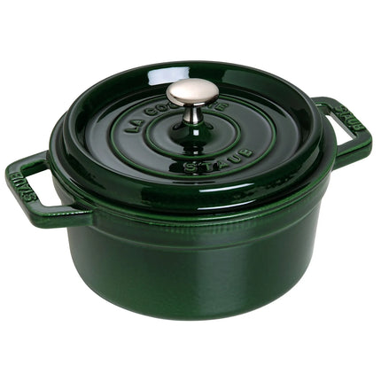 STAUB | Cocotte Round Enamelled Cast Iron Casserole Dish – Ø 180 mm – Basil Green