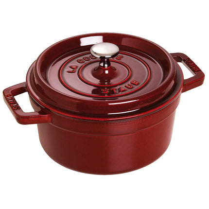 STAUB | Cocotte Round Enamelled Cast Iron Casserole Dish – Ø 180 mm – Grenadine Red