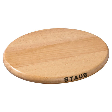 STAUB | Magnetic Beech Wood Trivet – Ø 21 cm - Brown