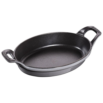 STAUB | Oval Cast Iron Baking Dish – 210 mm - Graphite Grey - Grill Compatible