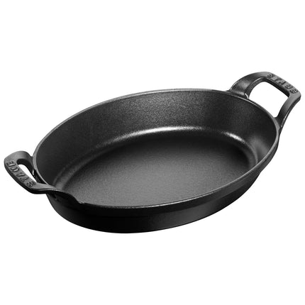 STAUB | Oval Cast Iron Baking Dish – 240 mm - Black - Stackable, Oven & Grill
