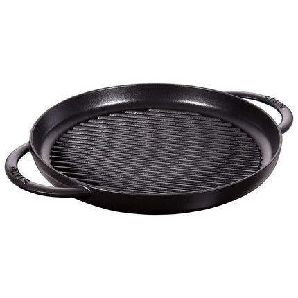 STAUB | Pure Grill Round Cast Iron Grill Pan – Ø30 cm - Black