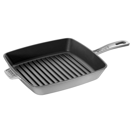 STAUB | Pure Grill Square Cast Iron Grill Pan – 26x26 cm - Graphite Grey - American Grill