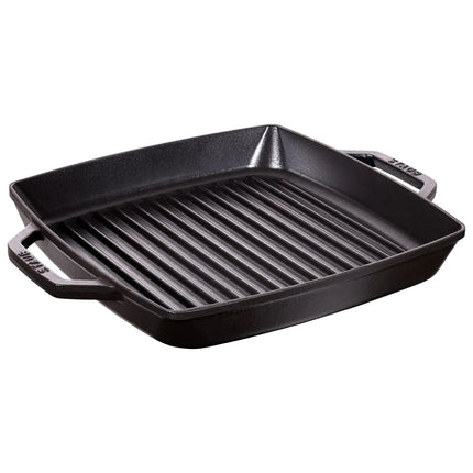 STAUB | Pure Grill Square Cast Iron Grill Pan – 28x28 cm - Black - Non-Stick, Induction Only