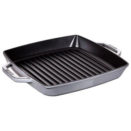 STAUB | Pure Grill Square Cast Iron Grill Pan – 28x28 cm - Graphite Grey