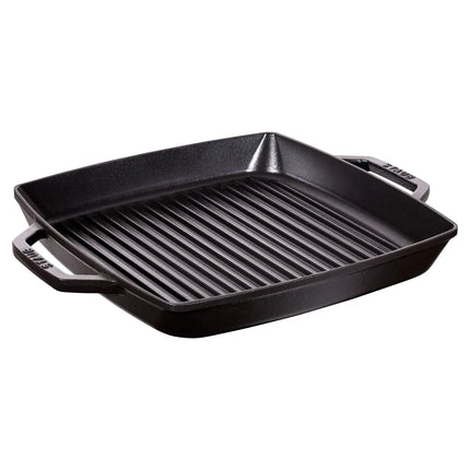 STAUB | Pure Grill Square Cast Iron Grill Pan – 33x33 cm - Black - Uncoated Interior