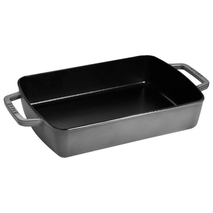 STAUB | Rectangular Cast Iron Baking Dish – 300x200 mm - Graphite Grey - Grill Compatible