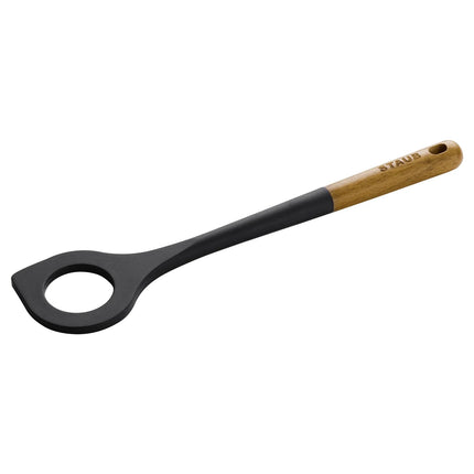 STAUB | Risotto Serving Spoon – Silicone Head - Non-Stick Safe - 31 cm - Acacia Handle