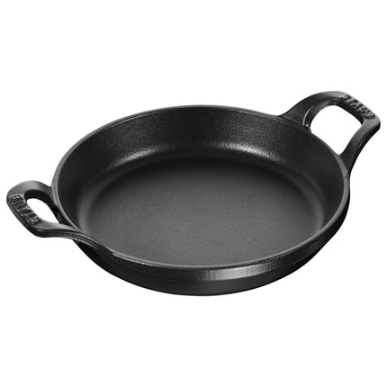 STAUB | Round Cast Iron Baking Dish – Ø 12 cm - Black - Stackable, Grill/Oven