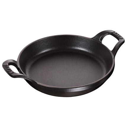 STAUB | Round Cast Iron Baking Dish – Ø 16 cm - Black - Stackable, Grill/Oven