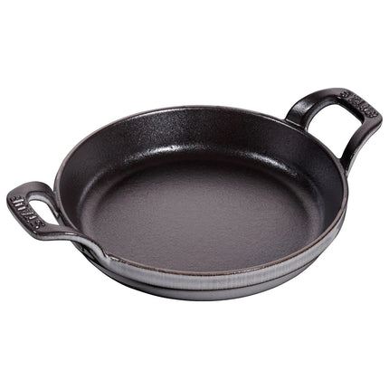 STAUB | Round Cast Iron Baking Dish – Ø 16 cm - Graphite Grey - Stackable, Grill/Oven