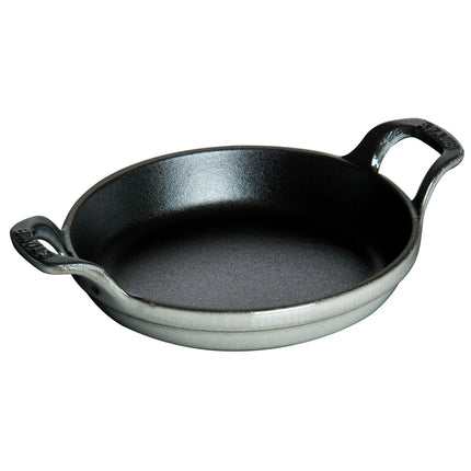 STAUB | Round Cast Iron Baking Dish – Ø 20 cm - Graphite Grey - Stackable, Grill/Oven