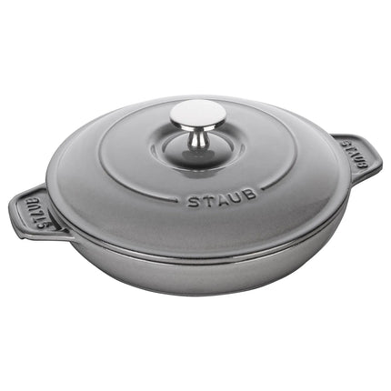 STAUB | Round Cast Iron Casserole with Lid – Ø 20 cm - Graphite Grey - Grill & Oven