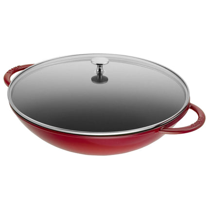 STAUB | Round Cast Iron Serving Dish – Ø 37 cm - Cherry Red