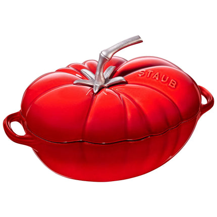 STAUB | Tomato Cocotte Enamelled Cast Iron Casserole Dish – Ø 250 mm – Cherry Red