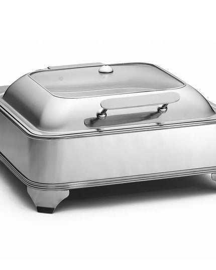 Tablecraft CW40162 Two-Thirds Size Electric Chafer w/ Hinged Lid, Stainless Steel