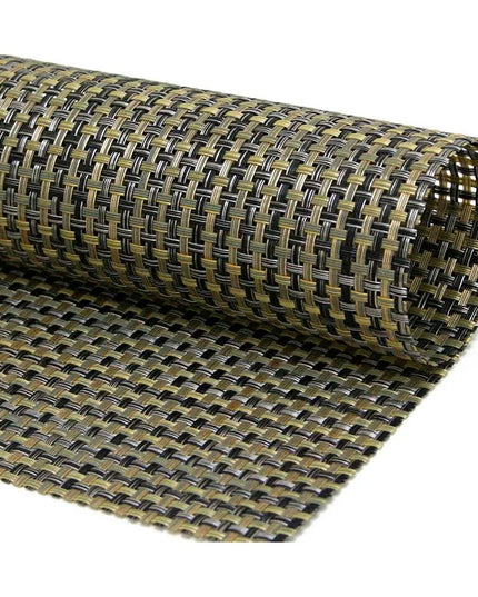 Tấm Lót Bàn Chữ Nhật Front Of The House XPM052GOV83 Màu Vàng Gold 35.6 x 27.9 cm Vinyl Dệt Metroweave®