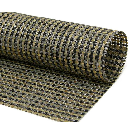 Tấm Lót Bàn Chữ Nhật Front Of The House XPM052GOV83 Màu Vàng Gold 35.6 x 27.9 cm Vinyl Dệt Metroweave®