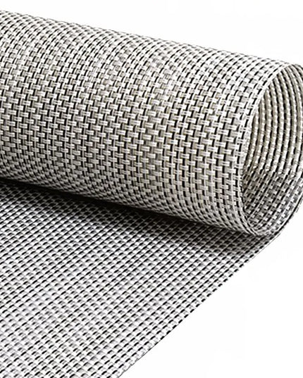 Tấm Lót Bàn Chữ Nhật Front of the House XPM098GYV83 Màu Xám 40.6 x 30.5 cm, Vinyl Dệt Metroweave®