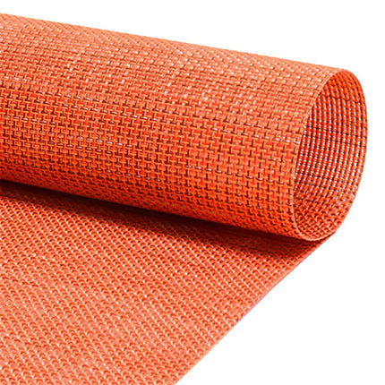 Tấm Lót Bàn Chữ Nhật Front of the House XPM099ORV83 Màu Cam Apricot 40.6 x 30.5 cm, Vinyl Dệt Metroweave®