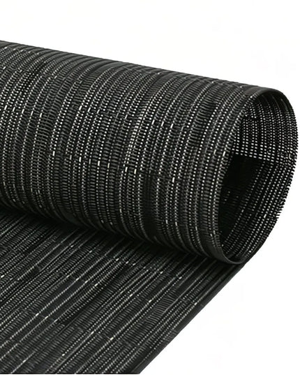 Tấm Lót Bàn Chữ Nhật Màu Đen Front of the House XPM028BKV83 40.6 x 30.5 cm, Vinyl Dệt, Metroweave®