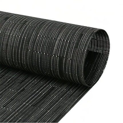 Tấm Lót Bàn Chữ Nhật Màu Đen Front of the House XPM028BKV83 40.6 x 30.5 cm, Vinyl Dệt, Metroweave®