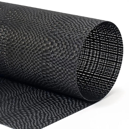 Tấm Lót Bàn Chữ Nhật Màu Đen Front of the House XPM118BKV83 40.6 x 30.5 cm, Nhựa Vinyl Dệt Metroweave®
