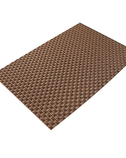 Tấm Lót Bàn Chữ Nhật Màu Nâu Risch GA-4003 40.6 x 30.5 cm, Vinyl Dệt