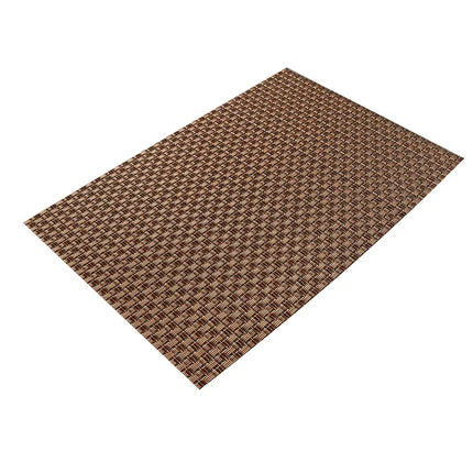 Tấm Lót Bàn Chữ Nhật Màu Nâu Risch GA-4003 40.6 x 30.5 cm, Vinyl Dệt