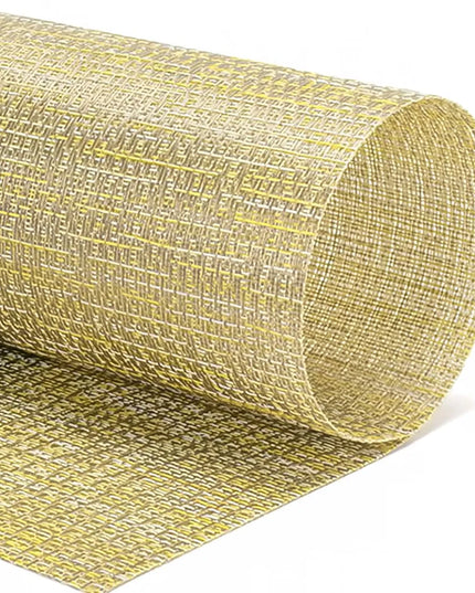 Tấm Lót Bàn Chữ Nhật Màu Vàng Chanh Front of the House XPM131YEV83 40.6 x 30.5 cm, Nhựa Vinyl Dệt Metroweave®