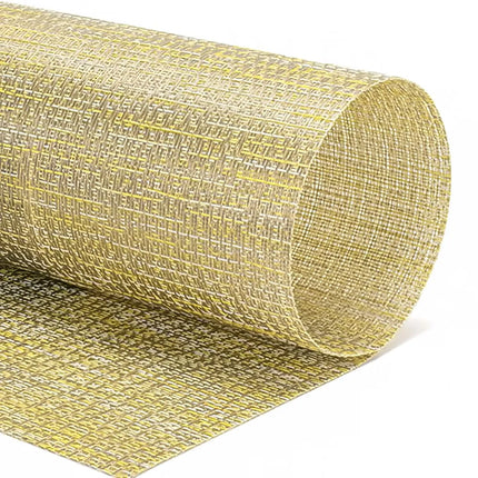 Tấm Lót Bàn Chữ Nhật Màu Vàng Chanh Front of the House XPM131YEV83 40.6 x 30.5 cm, Nhựa Vinyl Dệt Metroweave®