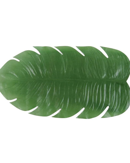 Tấm Lót Bàn Hình Lá Màu Xanh Lá Front of the House XRU004GRV80 76.2 x 40.6 cm, Nhựa