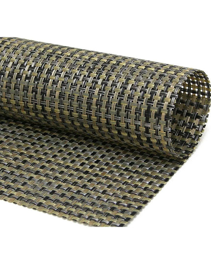 Tấm Lót Bàn Vuông Front of the House XPM051GOV83 Màu Vàng Gold 35.6 x 33 cm, Vinyl Dệt Metroweave®