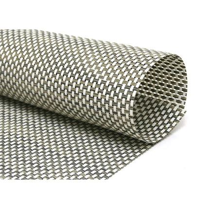 Tấm Lót Bàn Vuông Màu Tan Front of the House XPM039TAV83 35.6 x 33 cm, Nhựa Vinyl Dệt Metroweave®