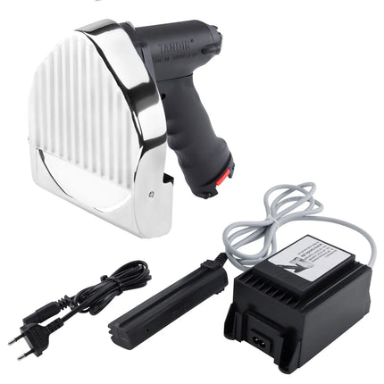 TANDIR® | Commercial Electric Kebab Knife / Slicer II 140 – Ø140 mm – incl. 15V PSU (2m) & 2×6.3A fuses & Sharpening Stone
